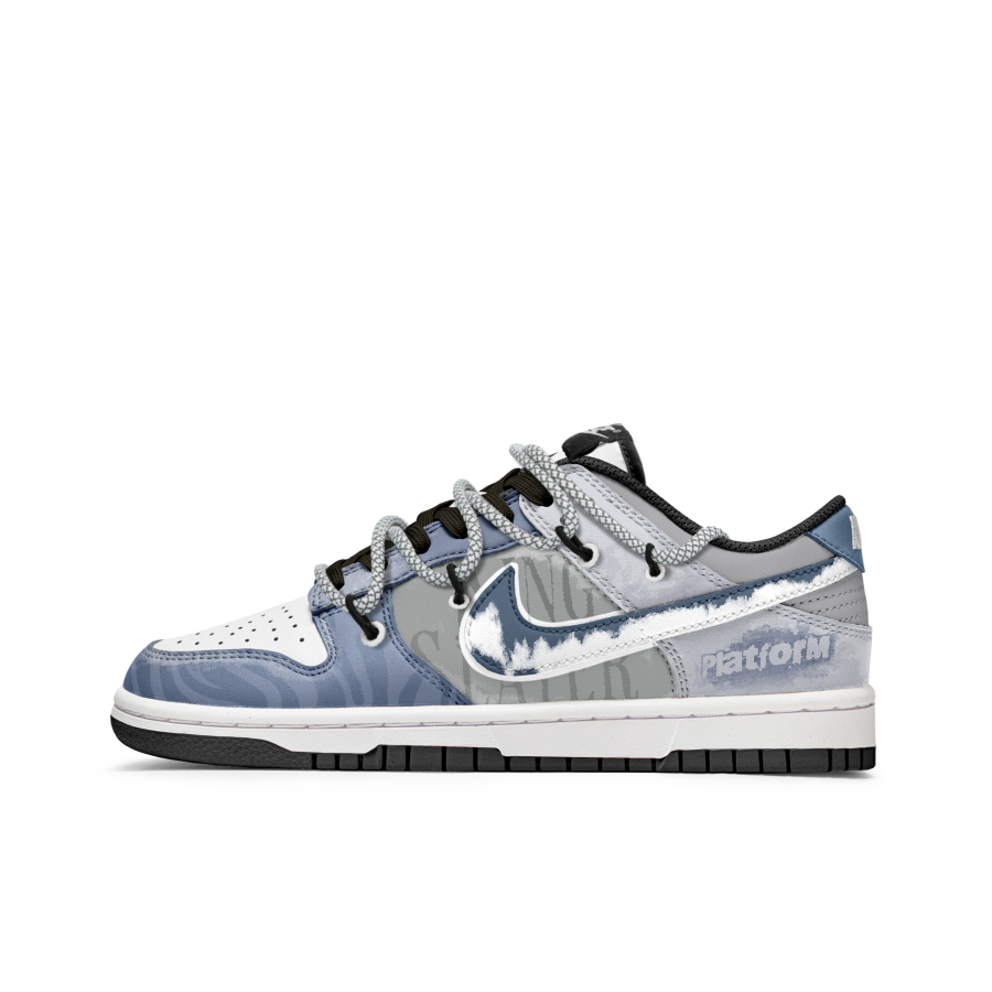 Nike Nike Dunk Snow Mountains Slip Resistant Abrasion Resistant Low top Kids' Skateboarding Shoes Blue Teenagers