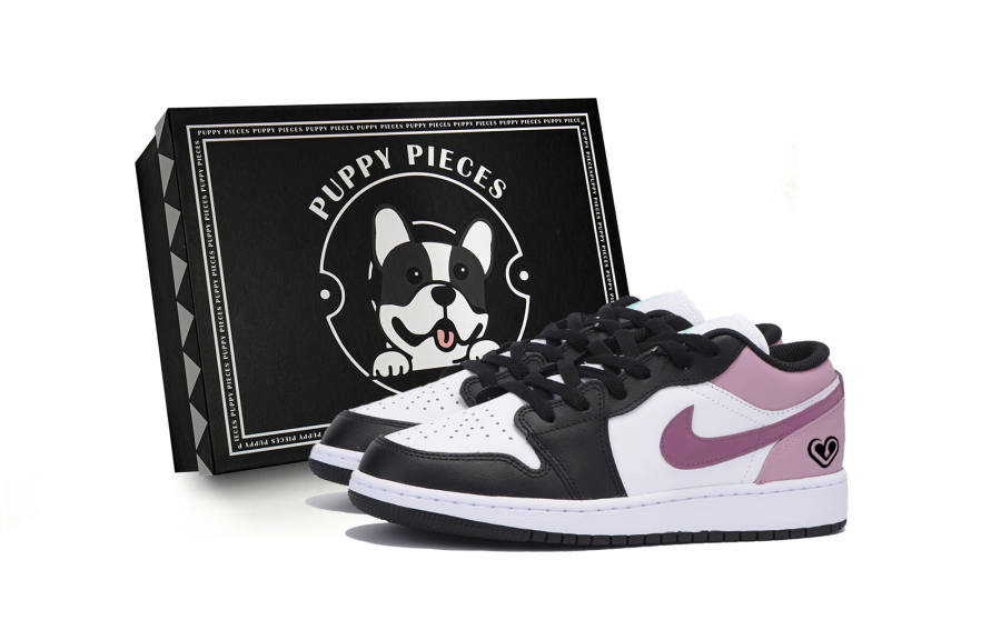 Jordan Jordan Air Jordan 1 Low top Kids' Skateboarding Shoes Black Pink Teenagers