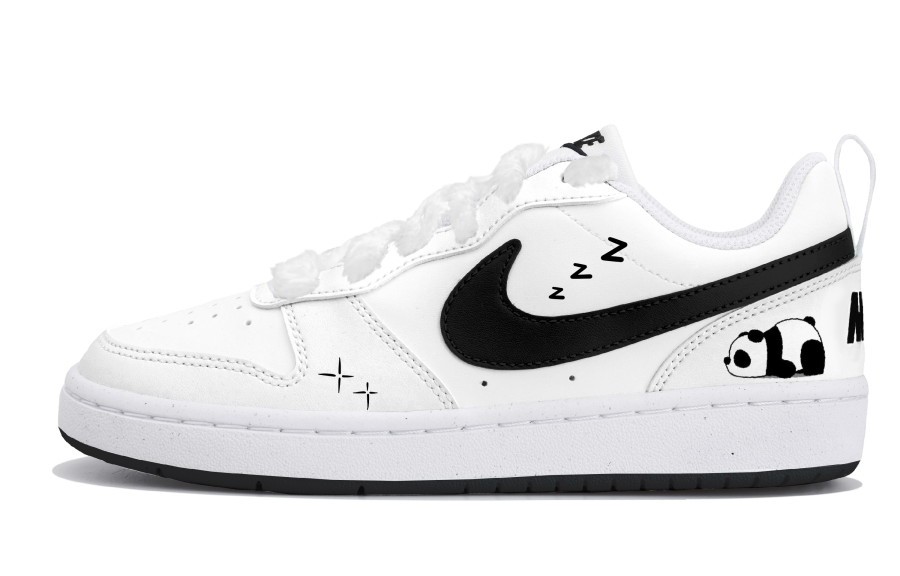 Nike Nike Court Borough Low top Kids' Skateboarding Shoes Black White Teenagers
