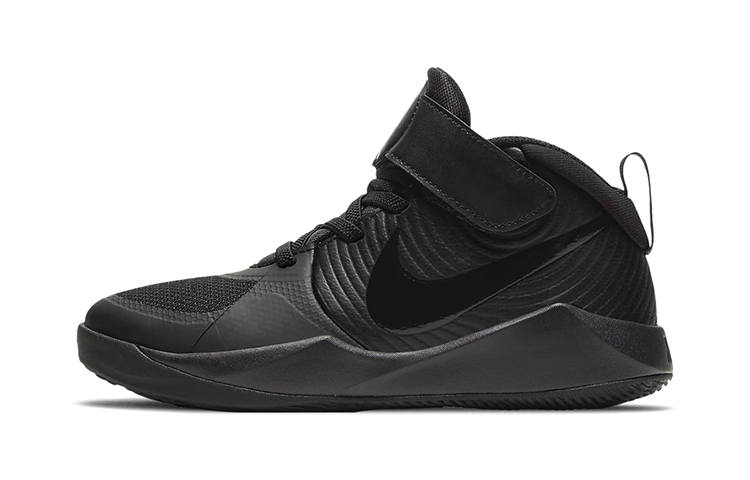 Nike Nike Team Hustle D 9 Mid top Children's Basketball Shoes Pure Black Children Aged 3 7 Years Old