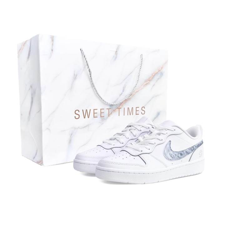 Nike Nike Court Borough Low2 Spring Summer Ambient, Preppy Style Slip Resistant Breathable Lightweight Cushioning Low top