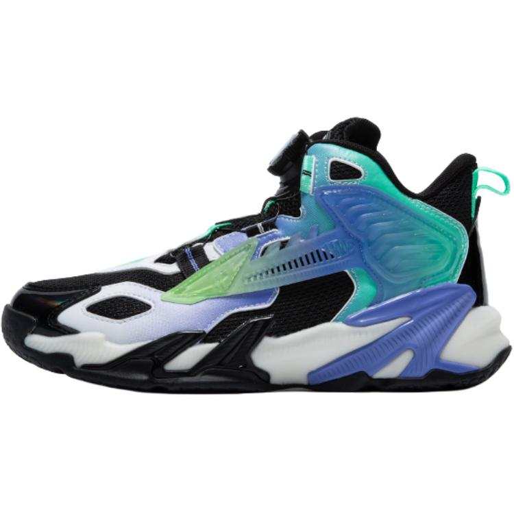 QIAODAN Assassin Low top Basketball Shoes Black Purple Teenagers