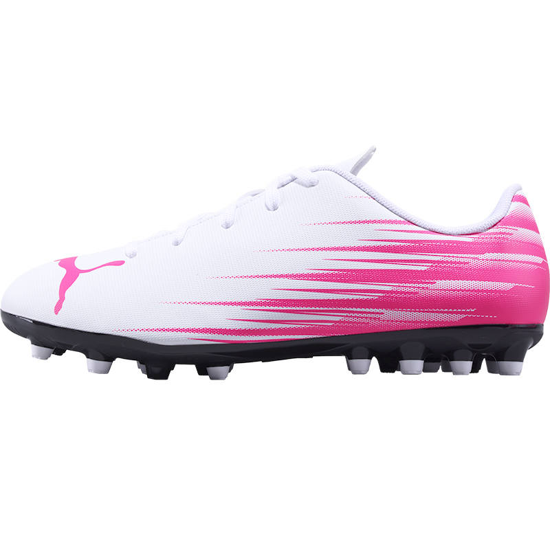 PUMA Low top Kids' Soccer Shoes White/Vibrant Pink Unisex