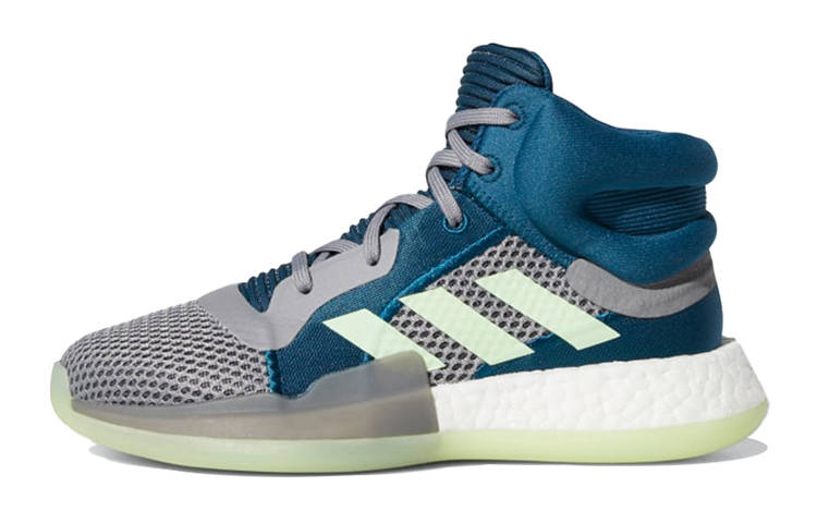 Adidas Adidas Marquee Boost Slip Resistant Abrasion Resistant Mid top Basketball Shoes Blue Kids'