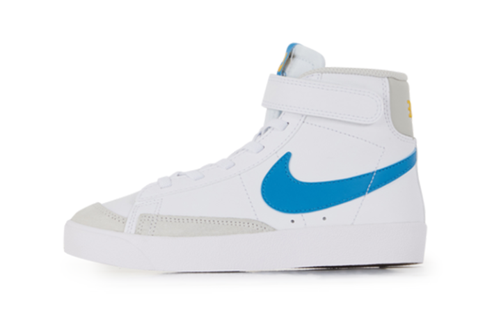 Nike Nike Blazer 77 Slip Resistant Abrasion Resistant Mid top Kids' Skateboarding Shoes Blue White