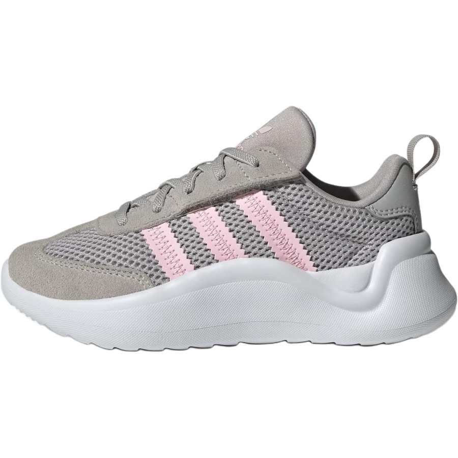 Adidas Originals AdiFOM Suede Cushioning Low top Kids Lifestyle Shoes Gray Pink Children Aged 3 7 Years Old