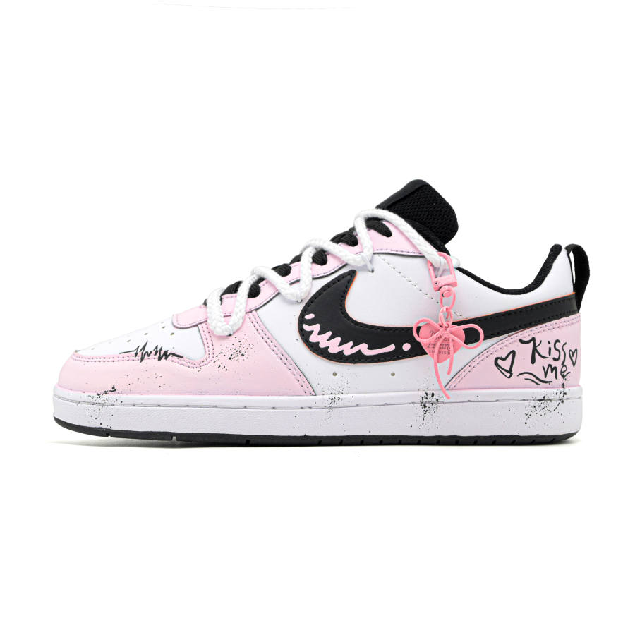 Nike Nike Court Borough Only Love Low 2 Leather Cushioning Abrasion Resistant Cushioning, Wear Resistant Low top