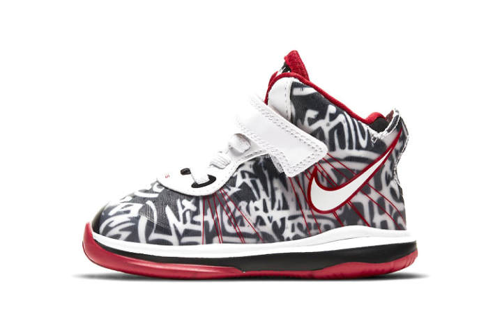 Nike Nike Lebron 8 'Graffiti' High top Toddler Shoes Black Red Graffiti Infant And Toddler