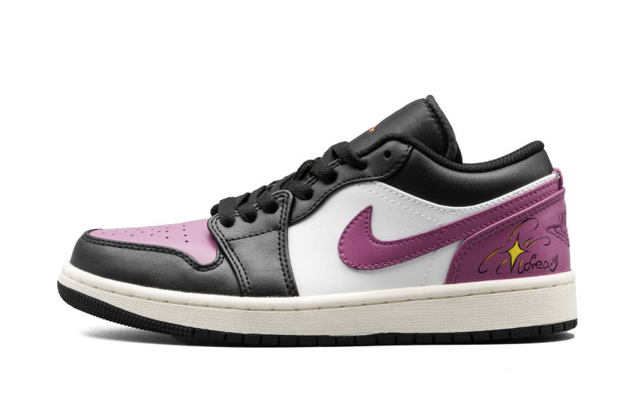 Jordan Jordan Air Jordan 1 Fuchsia Star Wish Leather Slip Resistant Abrasion Resistant Slip Resistant Abrasion Resistant