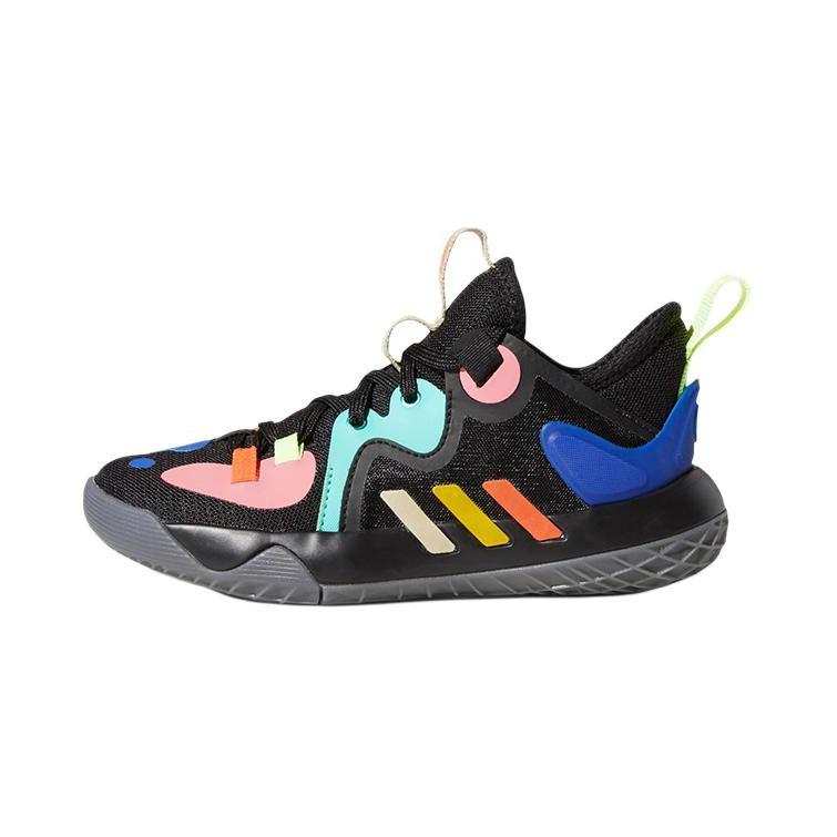 Adidas Adidas Harden Stepback 2 Breathable Low top Children's Basketball Shoes Black Pink Blue Children Aged 3 7 Years Old