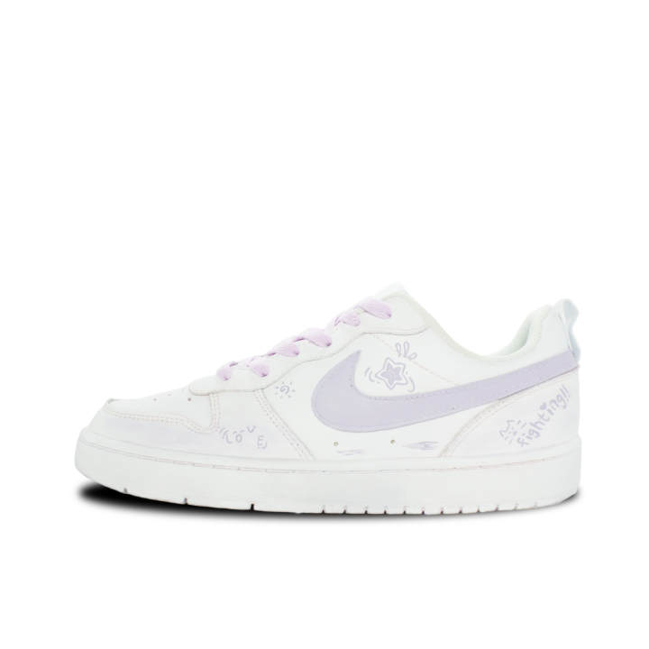 Nike Nike Court Borough Purple Starry Dream Leather Cushioning Slip Resistant Abrasion Resistant