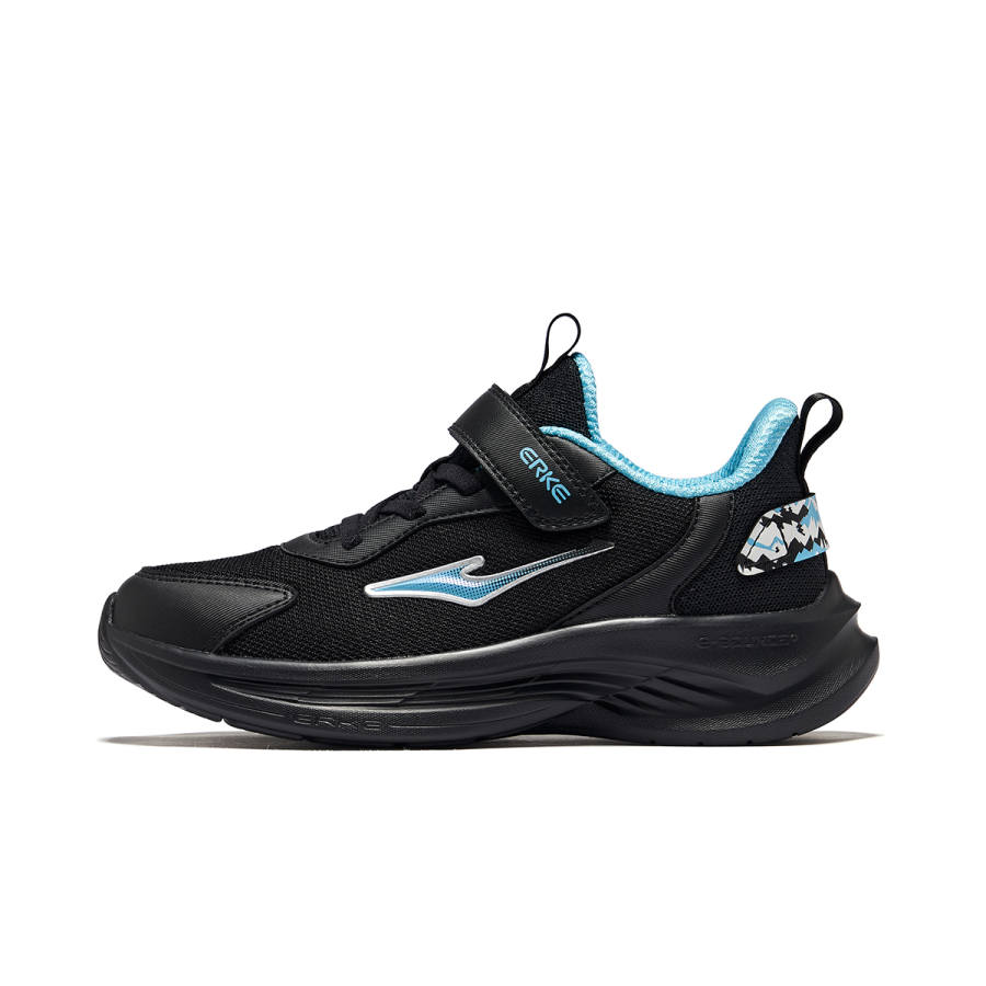 ERKE KIDS Low top Running Shoes Jet Black/Digital Blue Teenagers