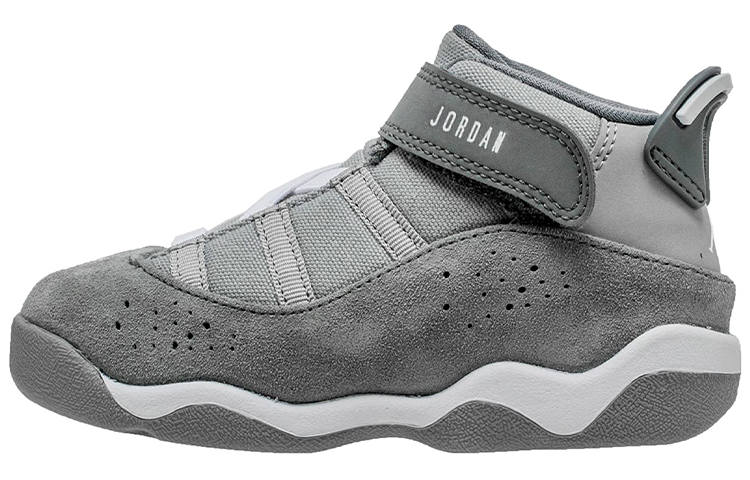 Jordan Jordan Air Jordan 6 Rings Slip Resistant Abrasion Resistant Balance Mid top Toddler Shoes Cool Gray Infant And Toddler