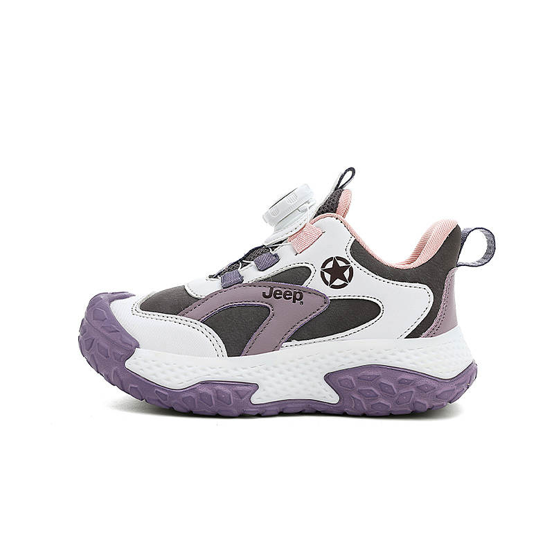 Jeep Running Collection Lightweight Cushioning Slip Resistant Low top Casual Shoes Purple Kids'