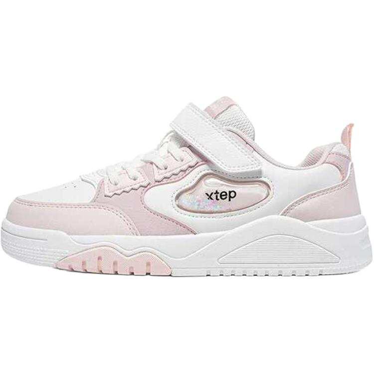 XTEP Slip Resistant Abrasion Resistant Low top Kids' Skateboarding Shoes Light Pink Kids'