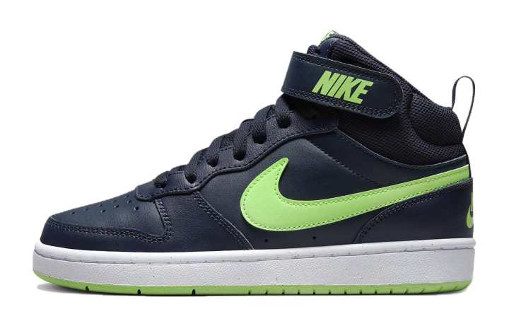Nike Nike Court Borough Mid 2 GS 'Dark Obsidian Lime Blast'