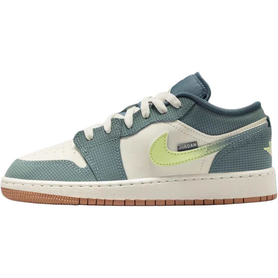 Jordan Jordan Air Jordan 1 Slip Resistant Low top Children's Basketball Shoes Sail White Unisex