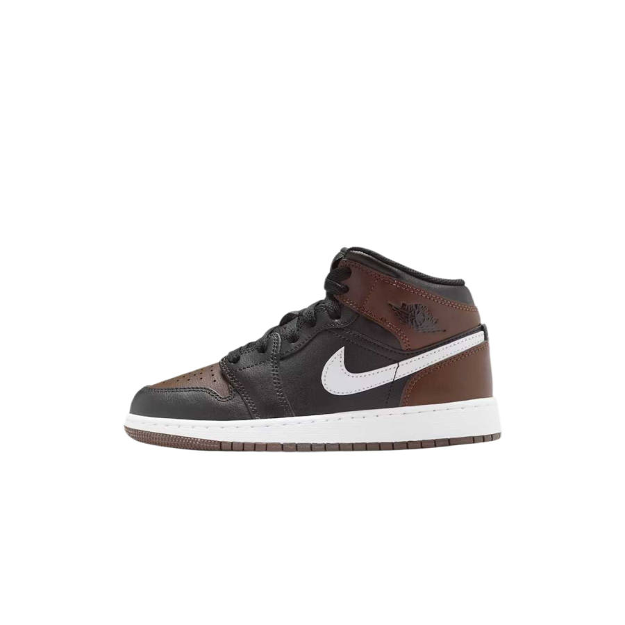 Jordan Jordan Air Jordan 1 Breathable Mid top Basketball Shoes Baroque Brown/Black/White Unisex