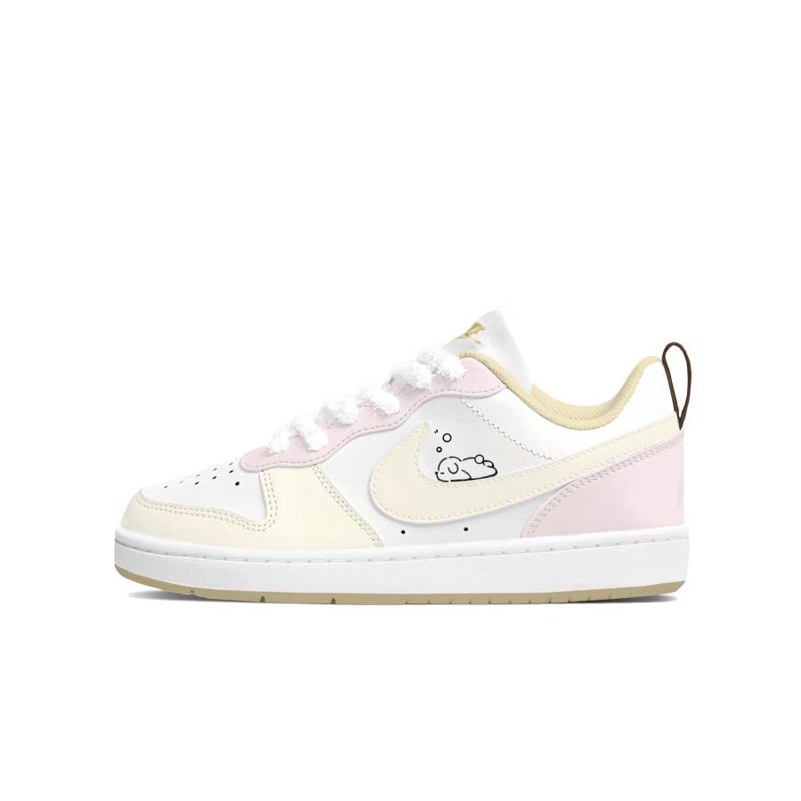 Nike Nike Court Borough Effortless Little White Slip Resistant Slip Resistant Low top Kids' Skateboarding Shoes