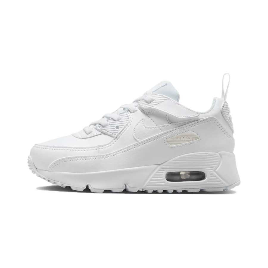 Nike Nike Air Max 90 Fabric Abrasion Resistant Low top Kids Lifestyle Shoes White Children Aged 3 7 Years Old