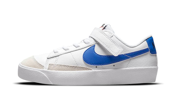 Nike Nike Blazer 77 Slip Resistant Cushioning Abrasion Resistant Low top Kids' Skateboarding Shoes White Blue
