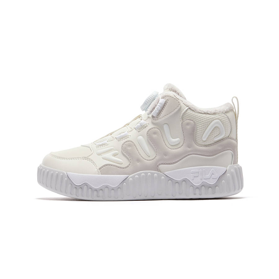FILA KIDS Heritage FHT Synthetic Leather, Textile Abrasion Resistant Lightweight Cushioning Mid top Skateboard Shoes
