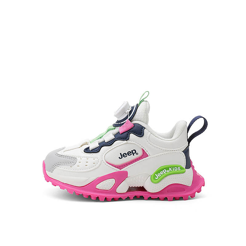 Jeep Abrasion Resistant Kids' Running Shoes White Pink Kids'