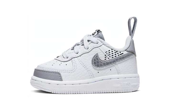 Nike Nike Air Force 1 LV8 3 Slip Resistant Cushioning Abrasion Resistant Low top Toddler Shoes White Silver