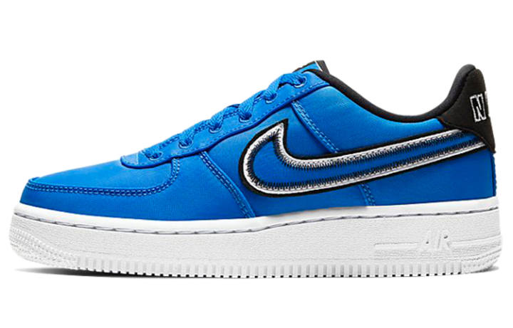 Nike Nike Air Force 1 Lv8 Leather Low top Skateboard Shoes Blue White Black Unisex