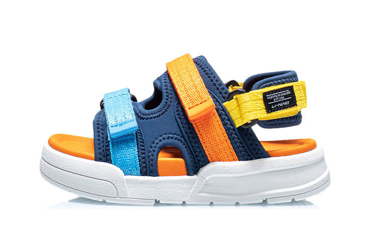 Li-Ning YOUNG Li Ning YOUNG Coca Sports Sandals Blue Orange Children Aged 3 7 Years Old