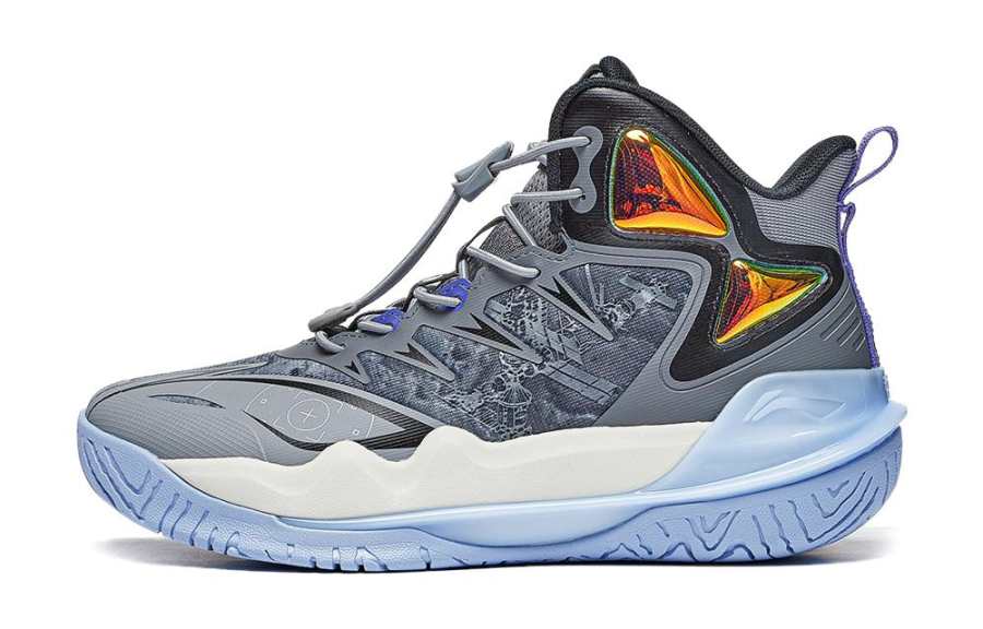 Li-Ning YOUNG LINING YOUNG Vanguard Primary 3.0 V2 Low top Children's Basketball Shoes Shadow Gray Ultimate Gray Teenagers