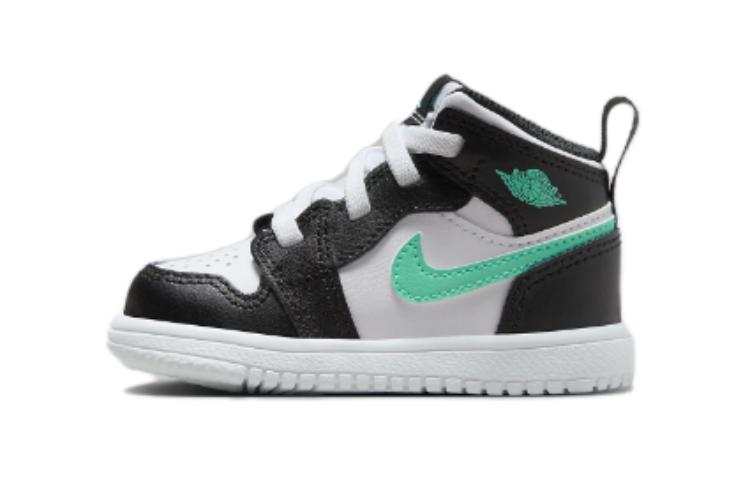 Jordan Jordan Air Jordan 1 Slip Resistant Abrasion Resistant High top Toddler Shoes Black White Infant And Toddler