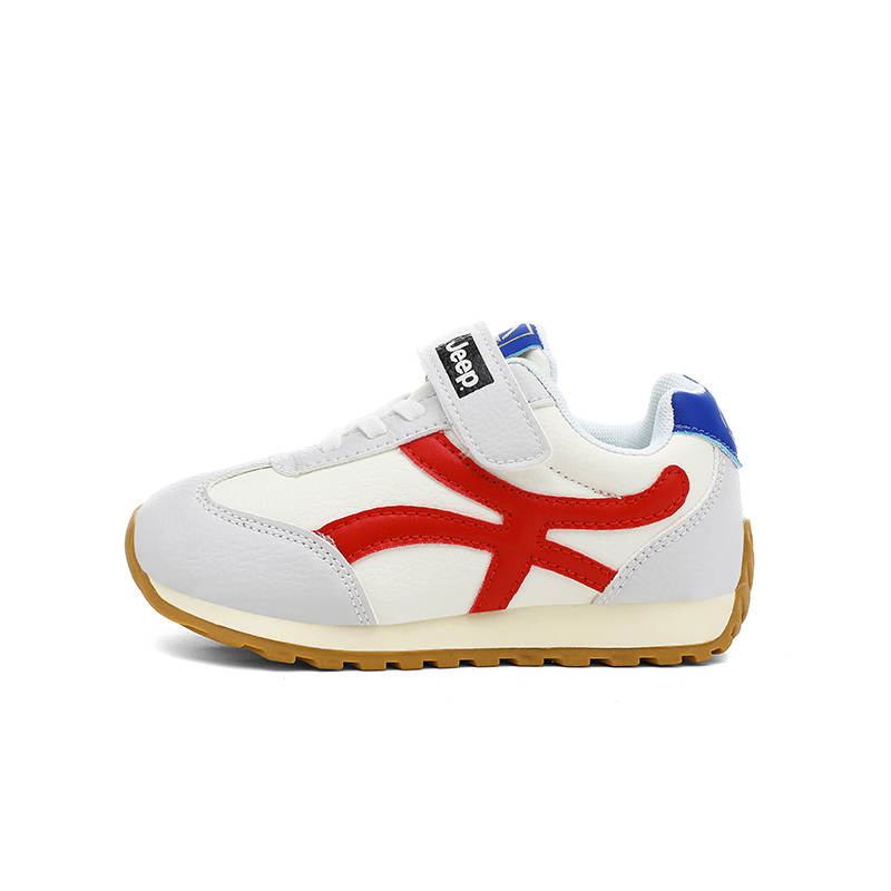 Jeep Synthetic Leather Abrasion Resistant Lightweight Cushioning Slip Resistant Low top Kids' Skateboarding Shoes