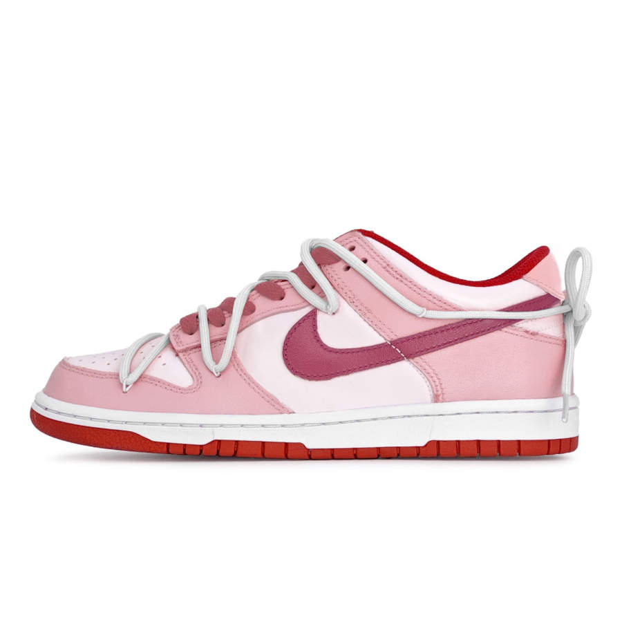 Nike Nike Dunk Leather Slip Resistant Abrasion Resistant Balance Low top Kids' Skateboarding Shoes Pink Unisex