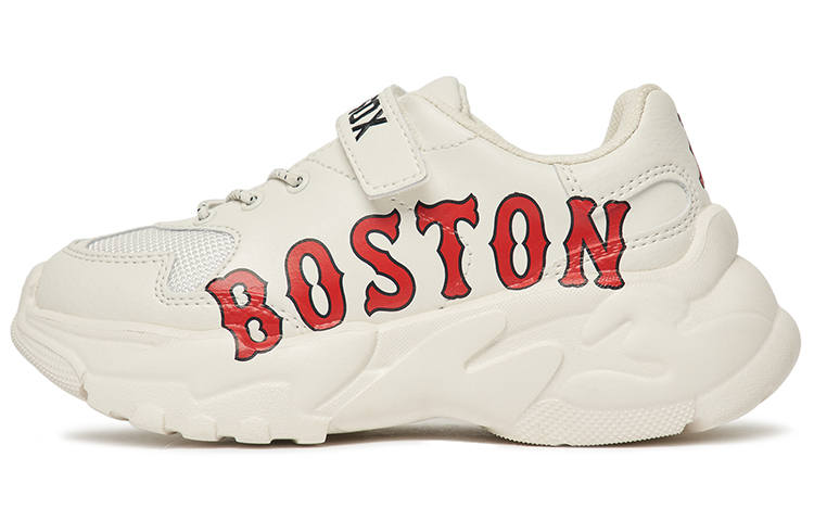 MLB Big Ball Chunky Synthetic Leather Low top Kids Lifestyle Shoes Ivory White Kids'