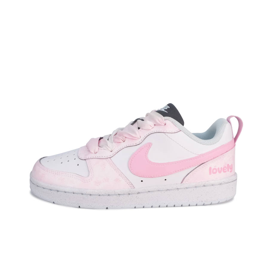 Nike Nike Court Borough Slip Resistant Abrasion Resistant Low top Kids' Skateboarding Shoes Pink Teenagers