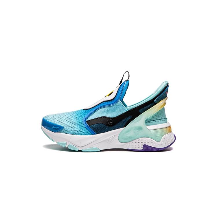 Li-Ning YOUNG Li Ning YOUNG Fabric Slip Resistant Low top Kids Lifestyle Shoes Blue Kids'