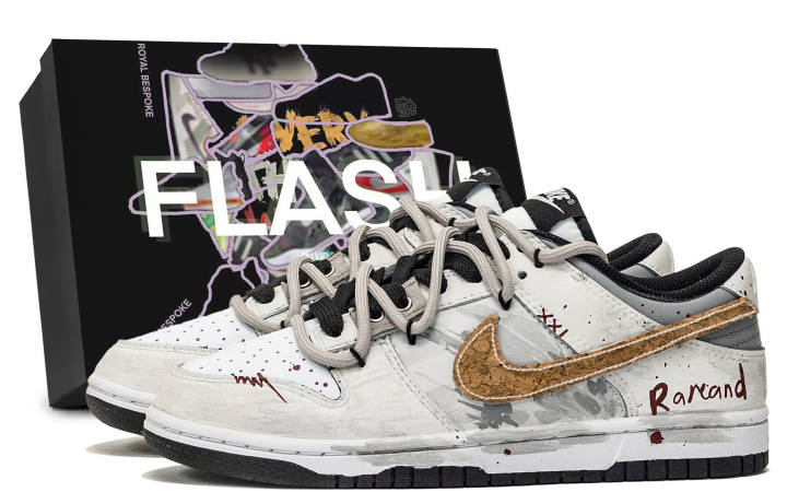 Nike Nike Dunk Gold Erosion Gray, Box Included Leather Slip Resistant, Abrasion Resistant, Lightweight Cushioning