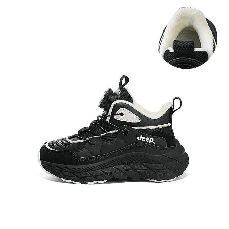 Jeep Low top Kids Lifestyle Shoes Black Rice Cotton Kids'