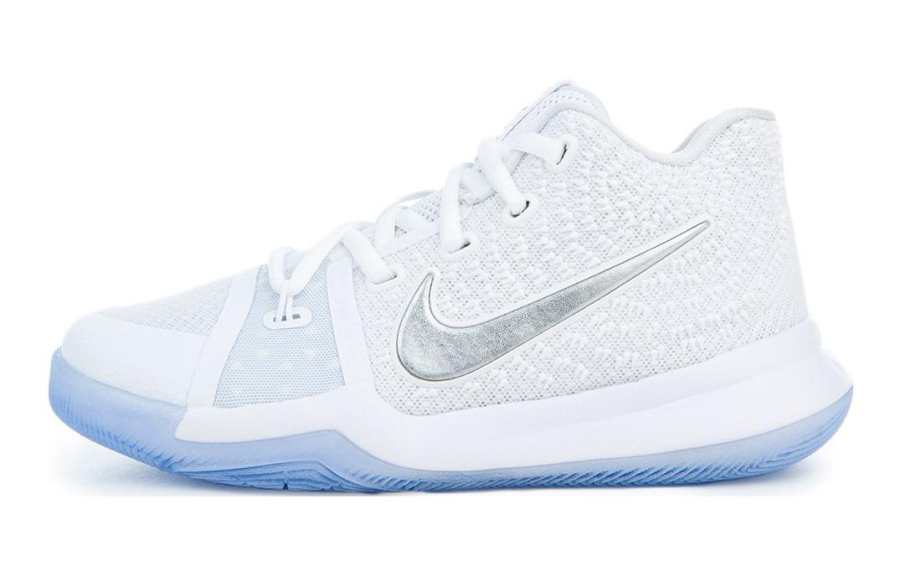 Nike Nike Kyrie 3 PS Slip Resistant Cushioning Abrasion Resistant Mid top Children's Basketball Shoes White Kids'