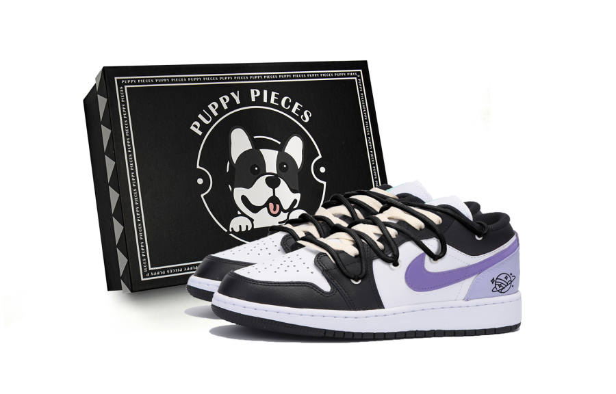 Jordan Jordan Air Jordan 1 Slip Resistant Low top Children's Basketball Shoes Black Teenagers