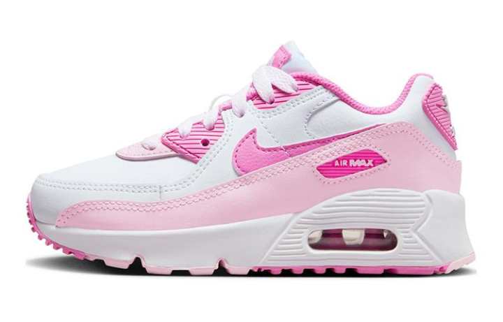 Nike Nike Air Max 90 Cushioning Abrasion Resistant Cushioning, Wear Resistant Low top Kids Lifestyle Shoes Pink White Kids'