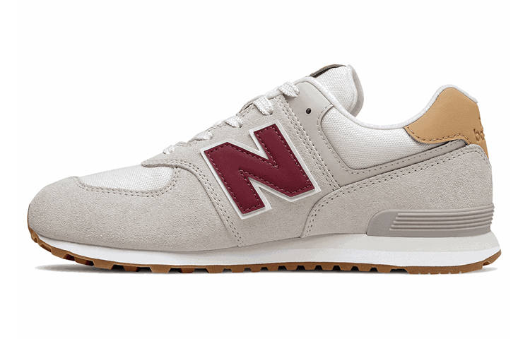 New Balance New Balance NB 574 Lightweight And Breathable Low top Kids' Running Shoes White Red Teenagers