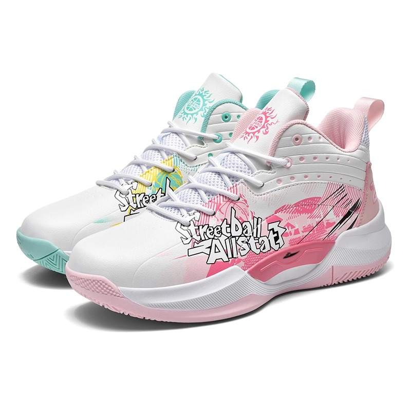 KUDING Slip Resistant Cushioning Abrasion Resistant High top Children's Basketball Shoes Teenagers