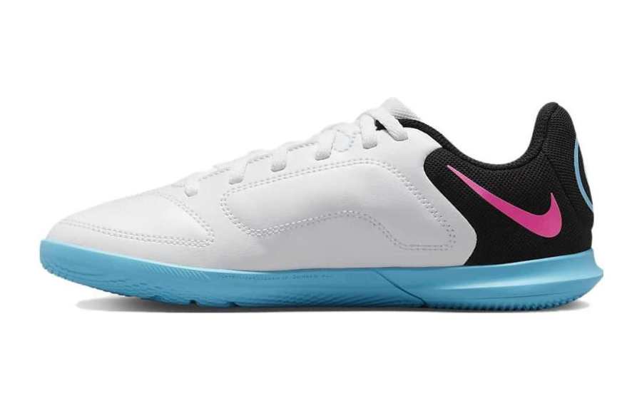 Nike Nike Tiempo Legend 9 Club IC Anti-Slip And Wear-Resistant Lightweight Low-Top Kids' Soccer Shoes White Blue Kids'