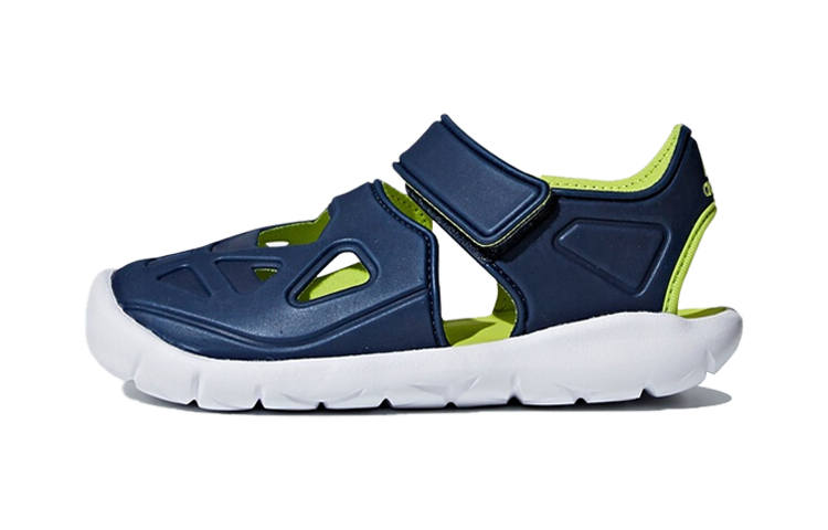 Adidas Adidas Fortaswim Synthetic Leather Comfortable Children's Sandals Dark Blue Green Kids'