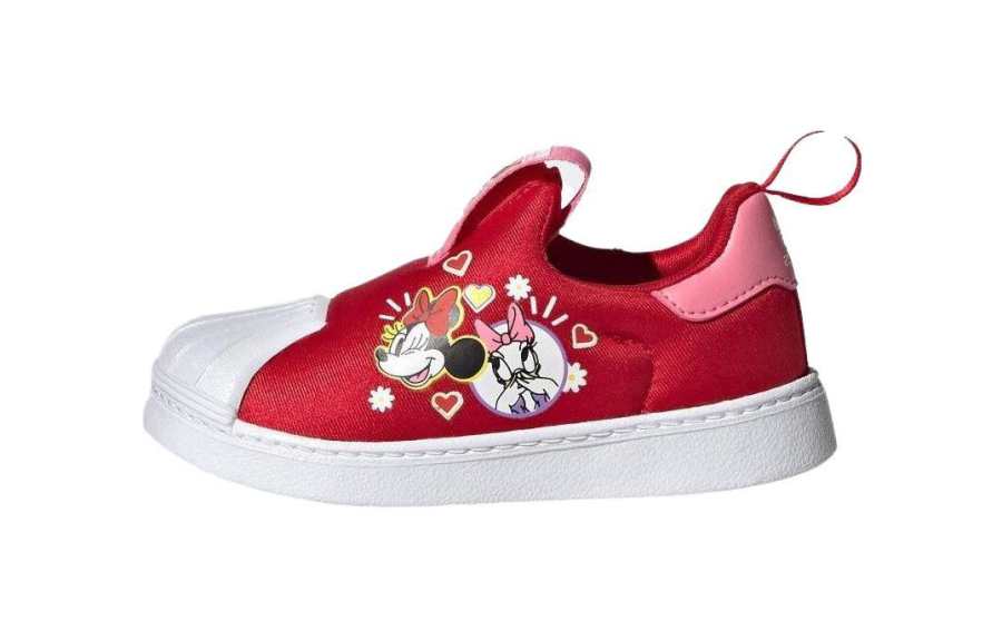 Adidas Originals Disney x Adidas Originals SUPERSTAR 360 Abrasion Resistant Abrasion Resistant Low top Toddler Shoes Red