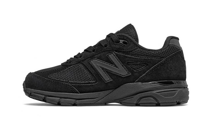New Balance New Balance NB 990 V4 Slip Resistant Cushioning Abrasion Resistant Breathable Low top Kids' Running Shoes Black