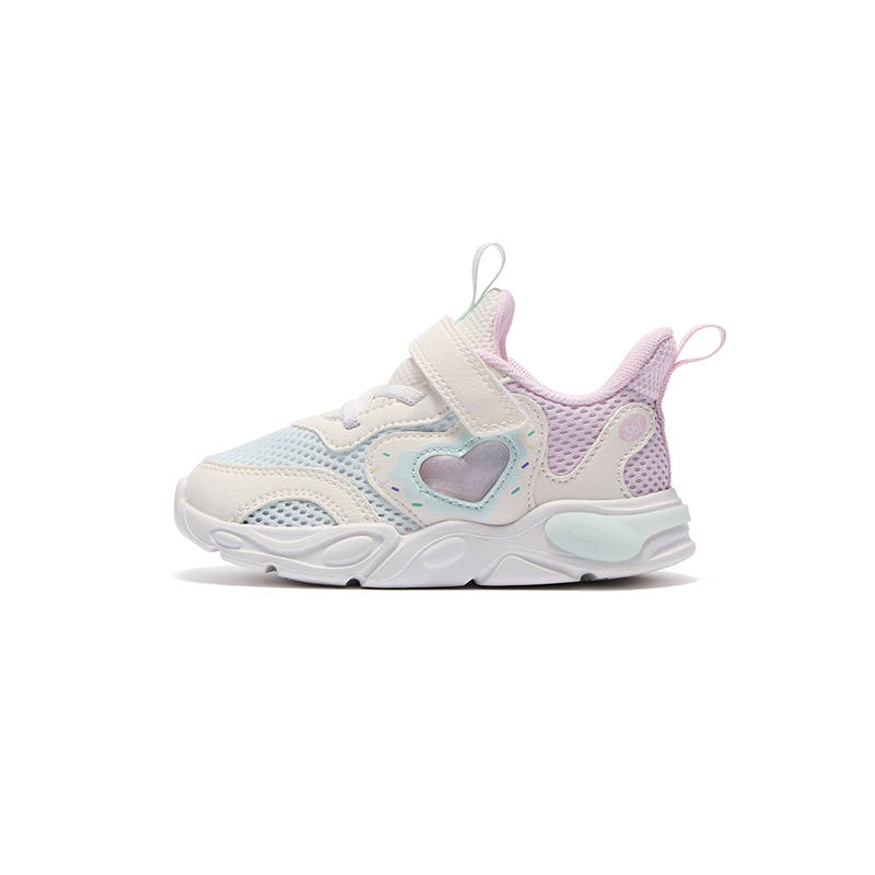 361°KIDS Slip Resistant Cushioning Abrasion Resistant Kids Lifestyle Shoes Light Transparent Green/Clear Pink/White