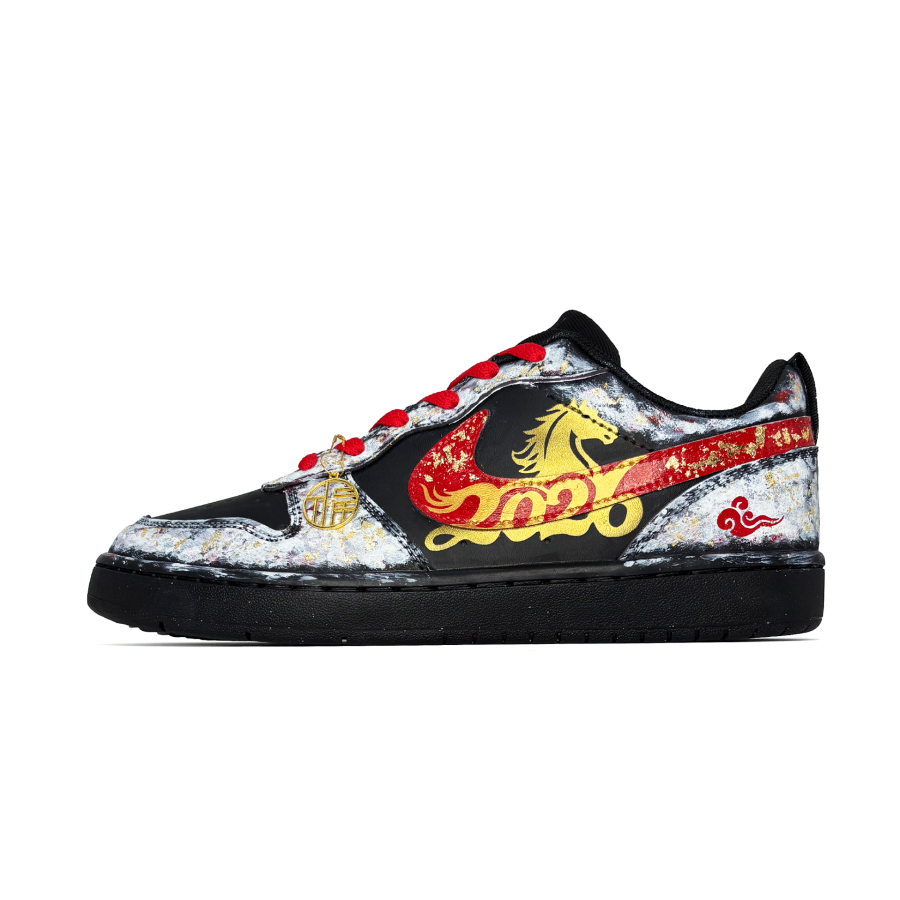 Nike Nike Court Borough Soar To Success In The Year Of The Horse Synthetic Leather Abrasion Resistant Slip Resistant Low top